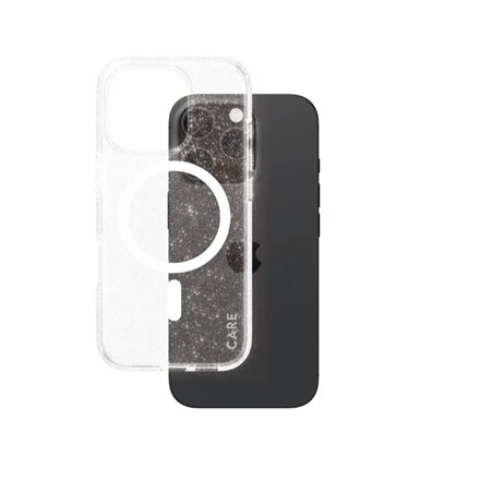 CARE Flagship Case , Back cover , Apple , iPhone 16 Pro , Recycled plastic , White , Urban Combat Star Lit with MagSafe