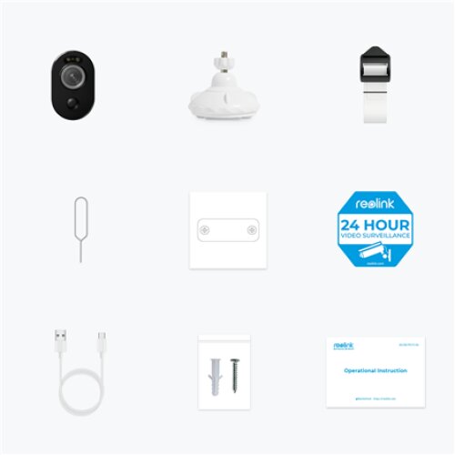 Reolink , Smart Standalone Wire-Free Camera , Argus Series B350 , Bullet , 8 MP , Fixed , IP65 , H.265 , Micro SD, Max. 128GB