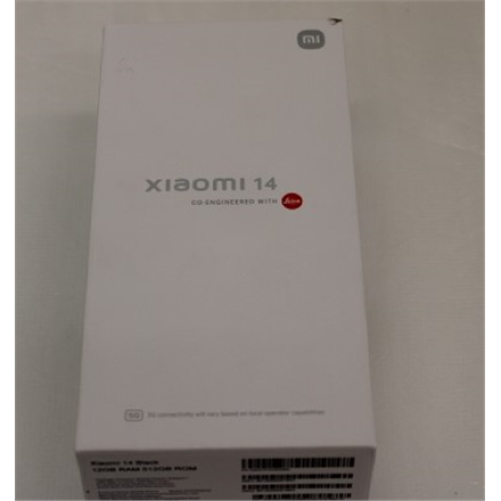 SALE OUT. Xiaomi 14 , Black , 6.36 , LTPO OLED , 1200 x 2670 pixels , Qualcomm , Internal RAM 12 GB , 512 GB , Dual SIM , 4G , 5G , Main camera 50+50+50 MP , Secondary camera 32 MP , Android , 14 , DAMAGED PACKAGING, USED, SCRATCHED ON BACK , Xiaomi , 14 
