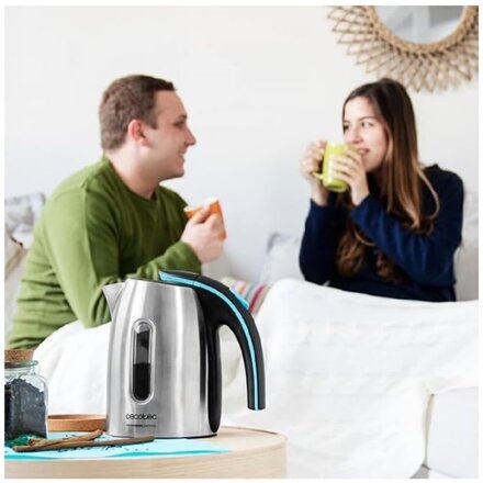 Cecotec Kettle , ThermoSense 220 Steel , Electric , 1630 W , 1.2 L , Stainless Steel , 360° rotational base , Stainless Steel