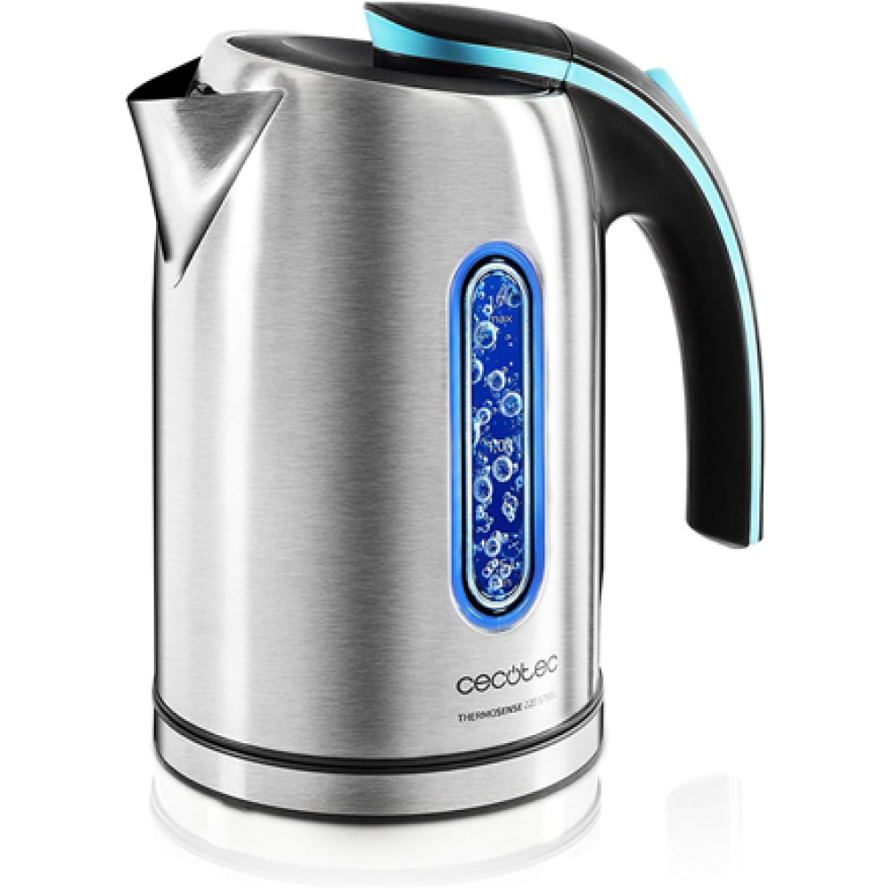 Cecotec Kettle , ThermoSense 220 Steel , Electric , 1630 W , 1.2 L , Stainless Steel , 360° rotational base , Stainless Steel