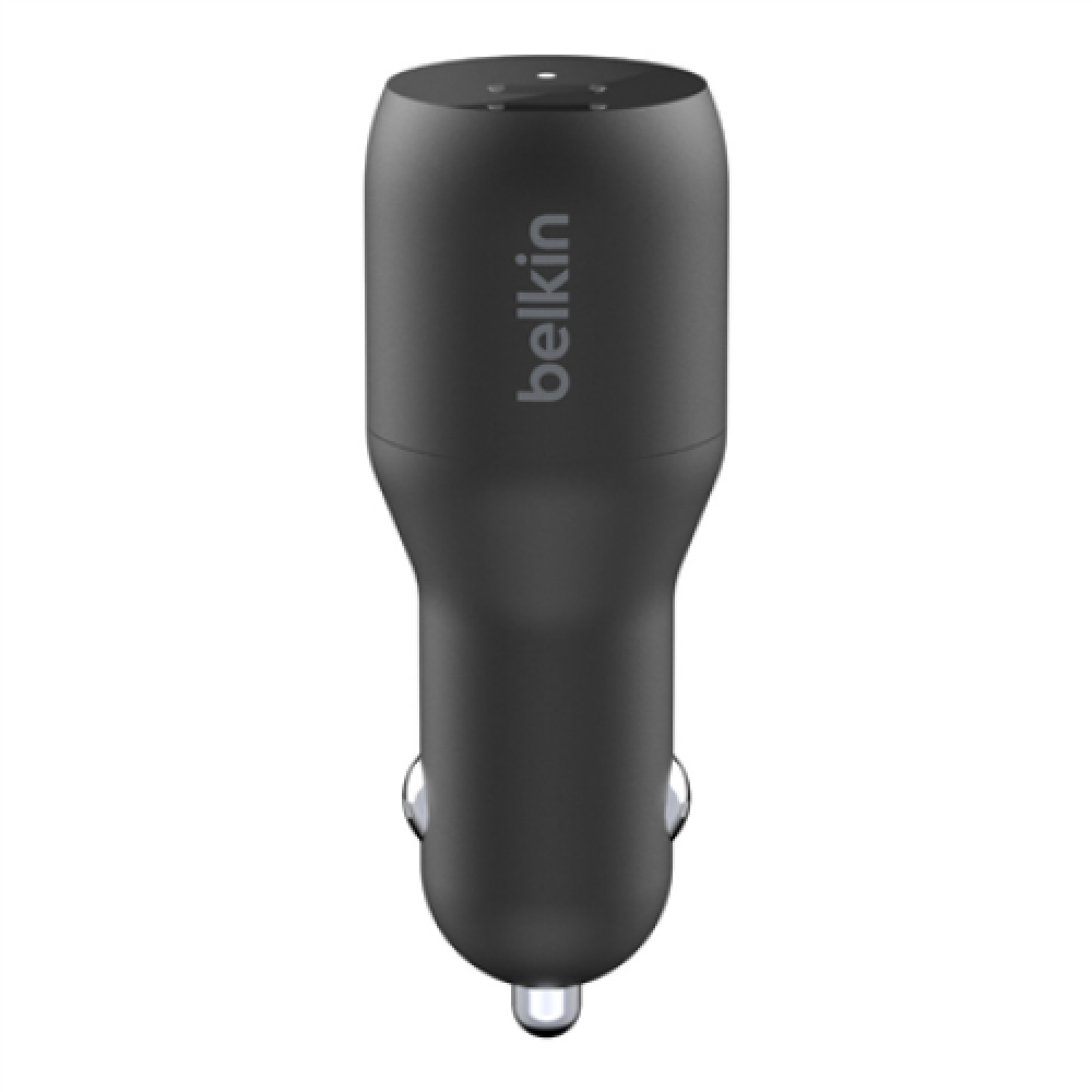 Belkin Dual USB-C Car Charger 36W BOOST CHARGE Black