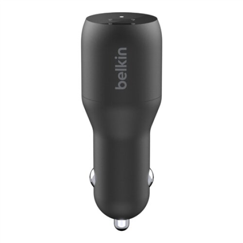 Belkin Dual USB-C Car Charger 36W BOOST CHARGE Black