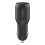 Belkin Dual USB-C Car Charger 36W BOOST CHARGE Black