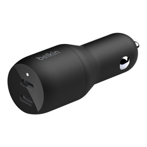Belkin Dual USB-C Car Charger 36W BOOST CHARGE Black