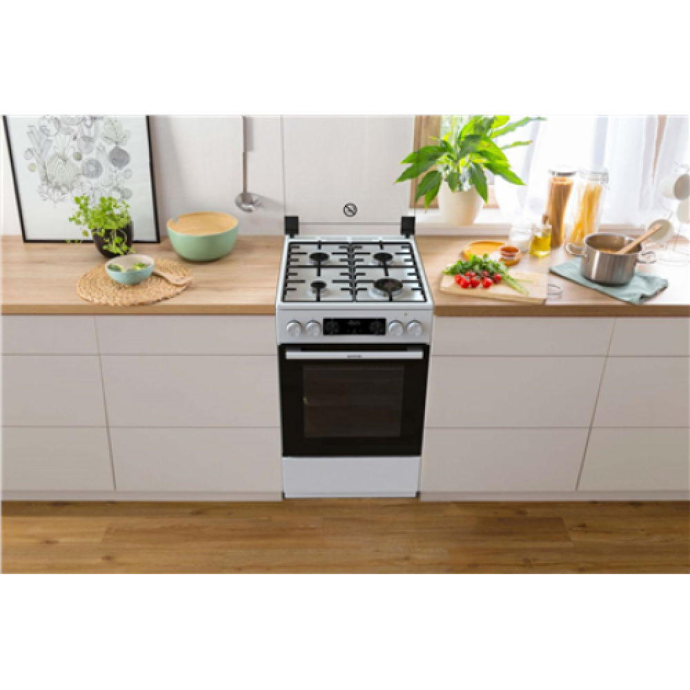 Gorenje , Cooker , GK5C41WH , Hob type Gas , Oven type Electric , White , Width 50 cm , Grilling , Depth 59.4 cm , 70 L