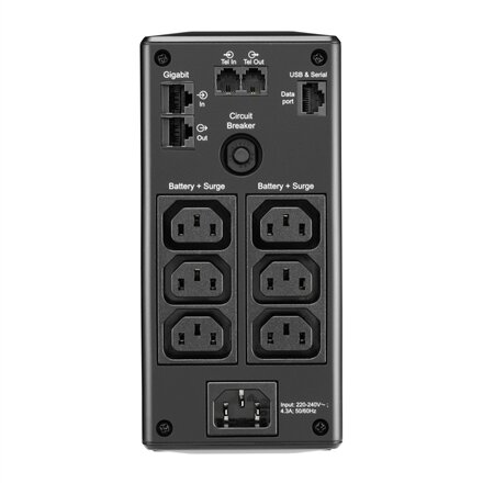 Schneider Electric APC Back-UPS Pro, Tower, 6x IEC C13 outlets, AVR, LCD, user-replaceable battery , BR900MI , 900 VA , 540 W , 230 V