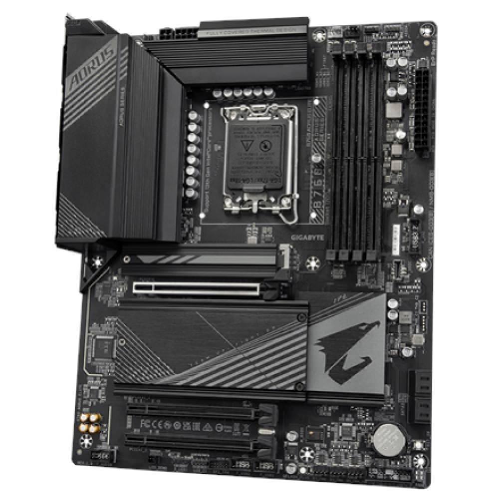Gigabyte B760 AORUS ELITE 1.0 M/B Processor family Intel Processor socket LGA1700 DDR5 DIMM Memory slots 4 Supported hard disk drive interfaces SATA, M.2 Number of SATA connectors 4 Chipset Intel B760 Express ATX