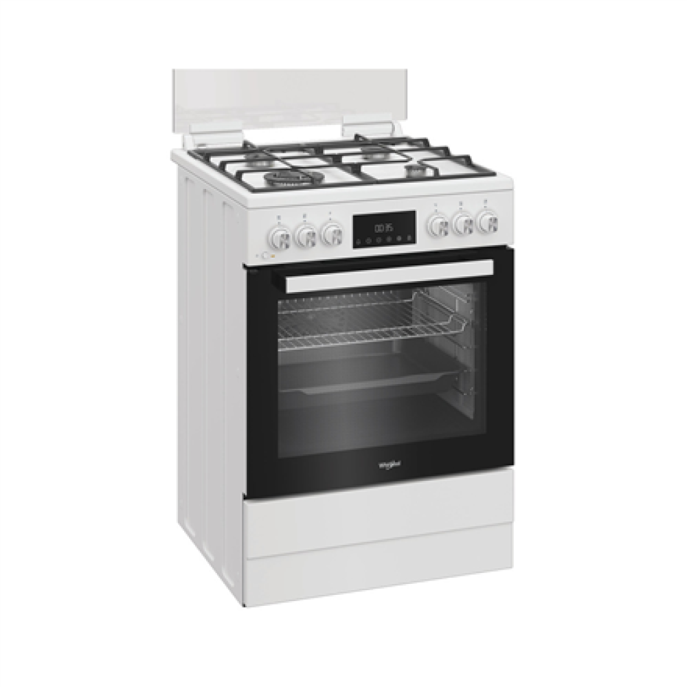 Whirlpool Cooker , W6G8LMSWW , Hob type Gas , Oven type Electric , White , Width 60 cm , Depth 60 cm , 72 L