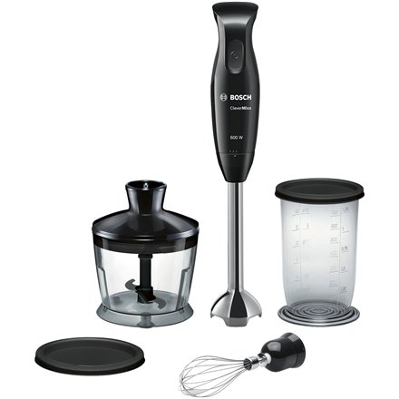 Bosch , Blender , CleverMixx MSM2650B , Hand Blender , 600 W , Number of speeds 12 , Chopper , Mini chopper , Black