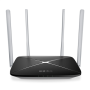 AC1200 Dual Band Wireless Router , AC12 , 802.11ac , 300+867 Mbit/s , 10/100 Mbit/s , Ethernet LAN (RJ-45) ports 3 , Mesh Support No , MU-MiMO No , No mobile broadband , Antenna type 4xFixed , No