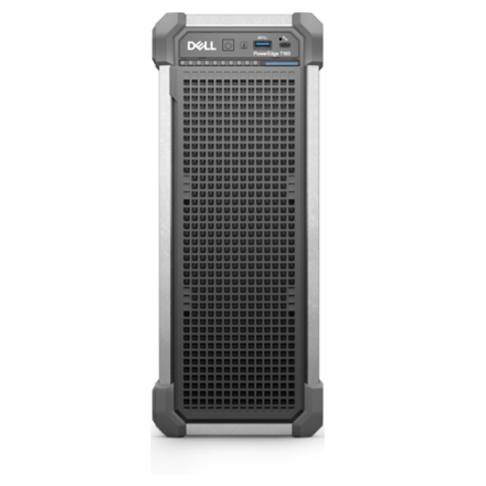 Dell PowerEdge , T160 , Tower , Intel Xeon , 1 , E-2414 , 4C , 4T , 2.6 GHz , 1x16GB/1x2TB , Up to 3 x 3.5 , iDRAC9 Basic , No OS , Warranty Basic NBD, 36 month(s)