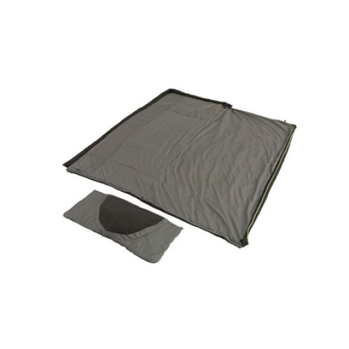 Outwell Contour Midnight Black L, Sleeping Bag - Left Zipper, 220 x 85 cm, YKK 2-way L-shape open-end with auto lock, Black