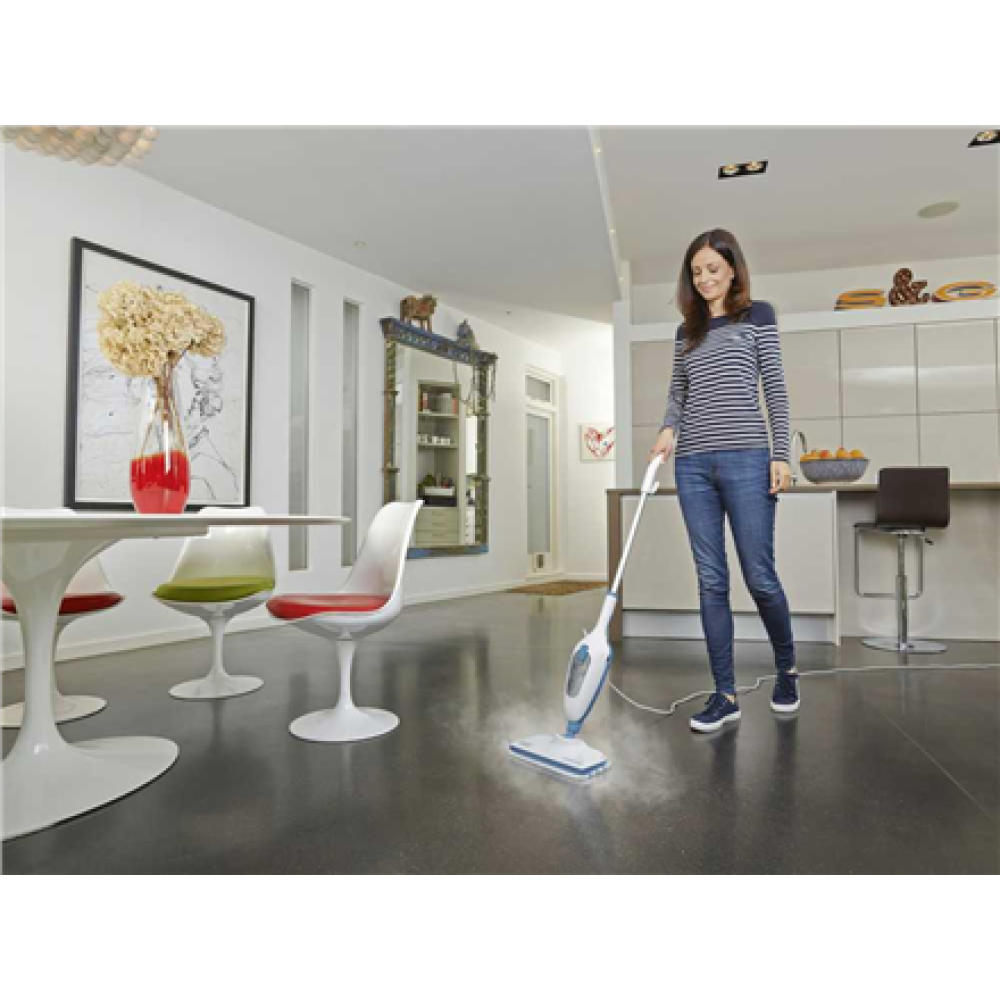 BLACK & DECKER , Steam mop , FSM13E1 , Cordless operating , 1300 W , Blue/White