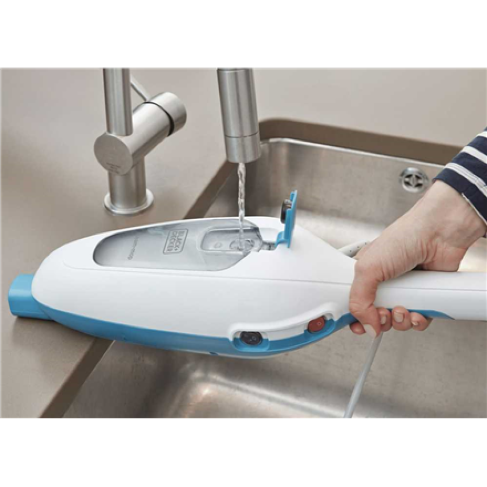 BLACK & DECKER , Steam mop , FSM13E1 , Cordless operating , 1300 W , Blue/White