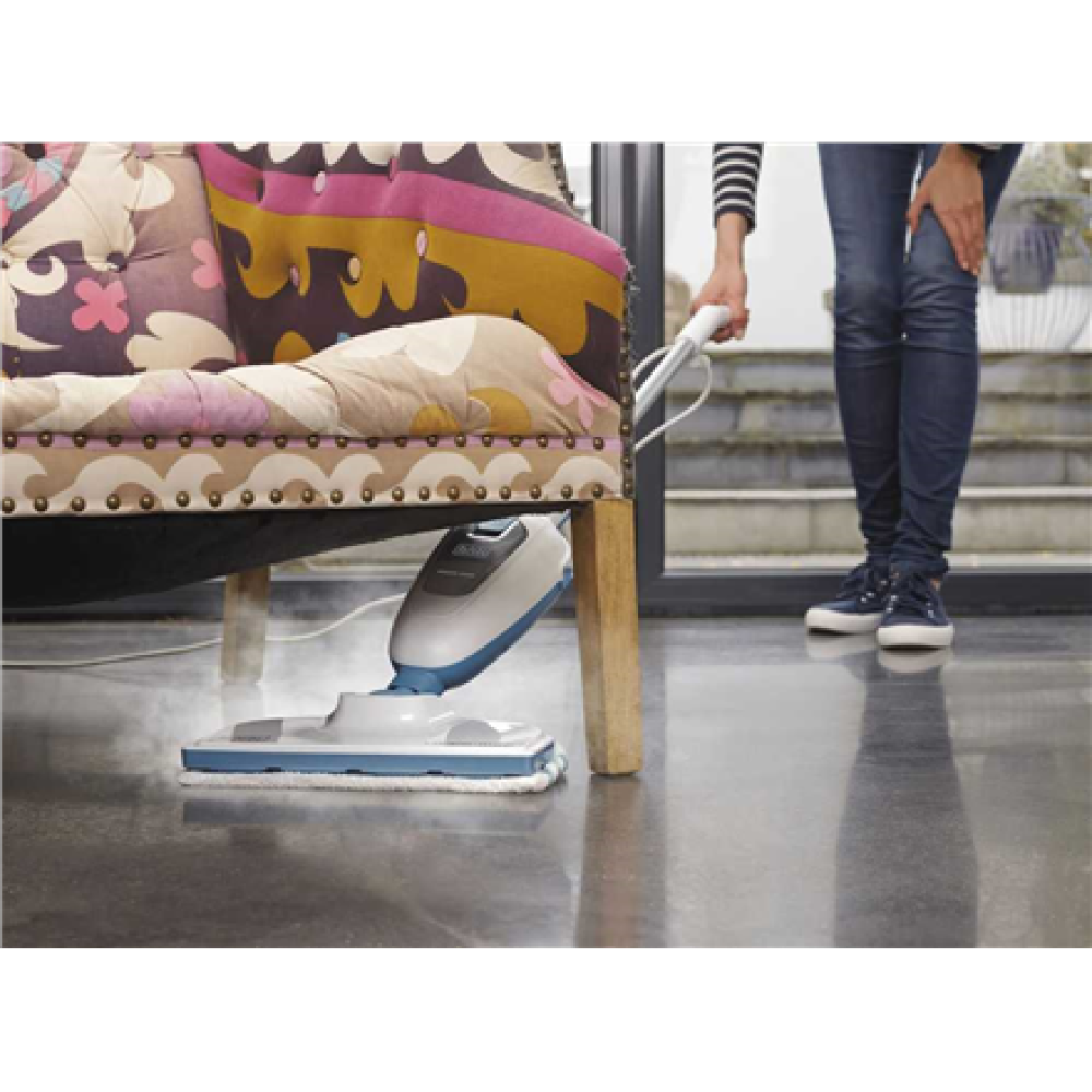 BLACK & DECKER , Steam mop , FSM13E1 , Cordless operating , 1300 W , Blue/White
