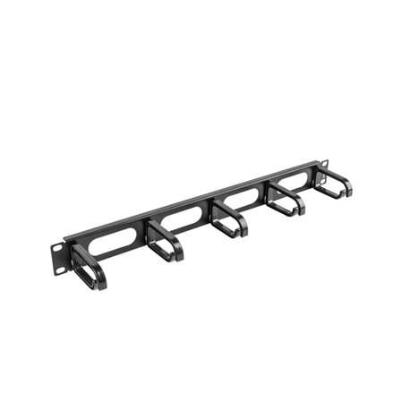 Lanberg 19 cable management panel 5 rings - type B 1U , AK-1205-B , Black