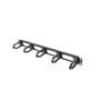 Lanberg 19 cable management panel 5 rings - type B 1U , AK-1205-B , Black