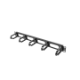 Lanberg 19 cable management panel 5 rings - type B 1U , AK-1205-B , Black
