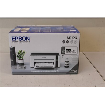 SALE OUT. Epson EcoTank M1120 , Epson Printer , EcoTank M1120 , Inkjet , Mono , Standard , Wi-Fi , Grey , DAMAGED PACKAGING
