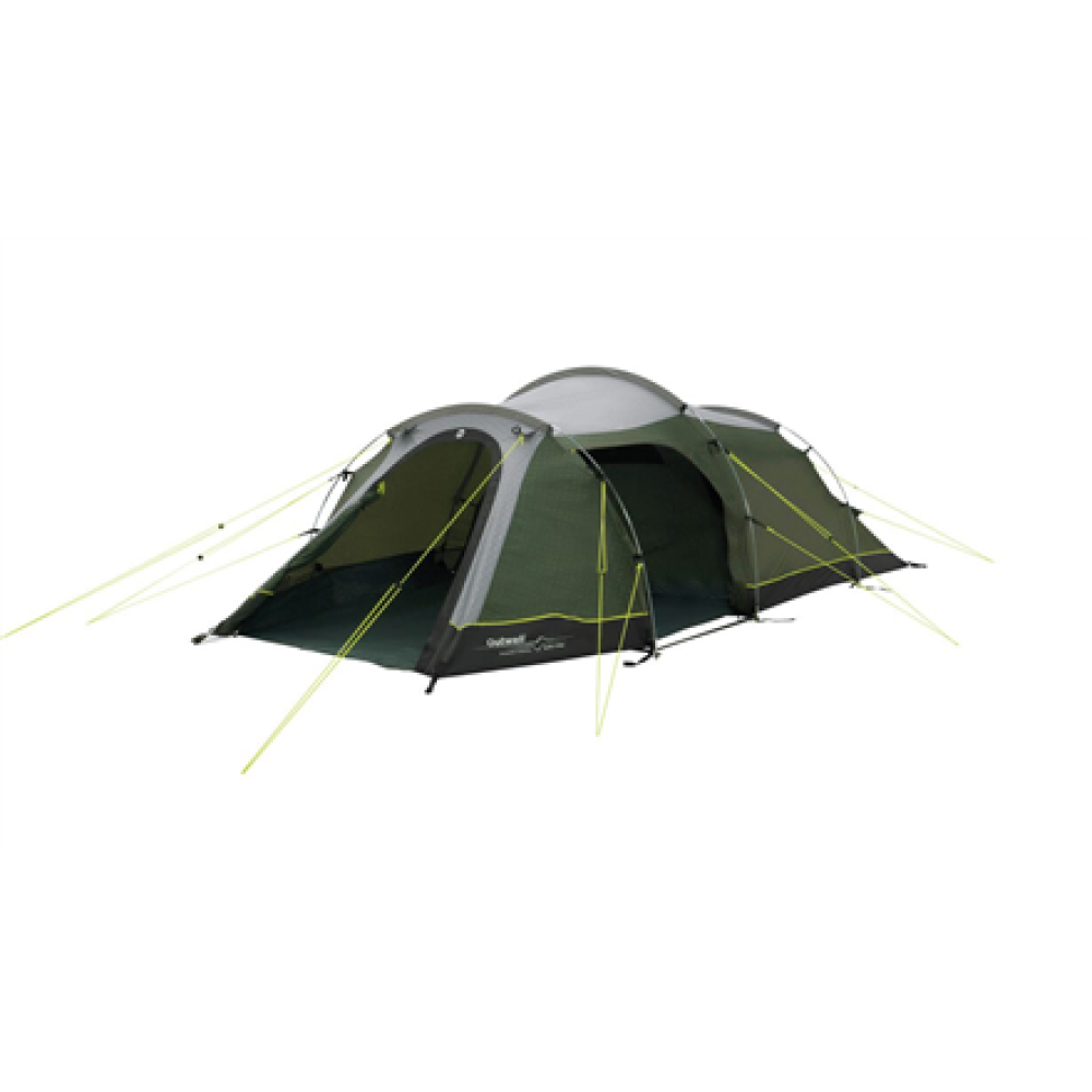 Outwell Two Room Tunnel Tent , Earth 3 Plus , 3 person(s) , Green
