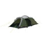 Outwell Two Room Tunnel Tent , Earth 3 Plus , 3 person(s) , Green