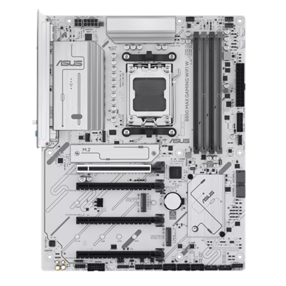 Asus B850 MAX GAMING WIFI W , Processor family AMD , Processor socket AM5 , DDR5 , Supported hard disk drive interfaces SATA, M.2 , Number of SATA connectors 4