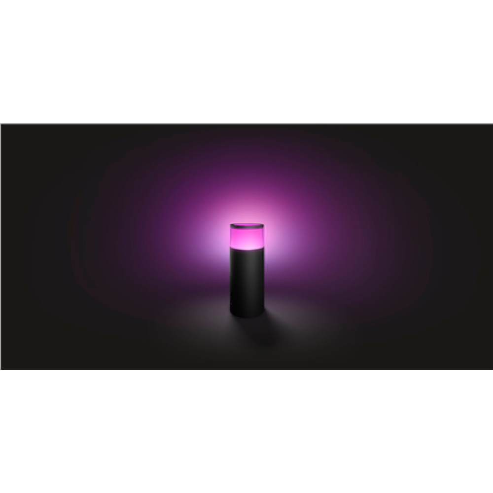 Philips Hue WCA Calla Outdoor Bollard, Black , 8 W , 2000-6500 Hue White Colour Ambiance