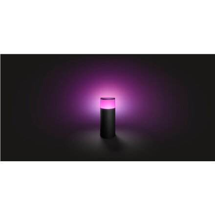 Philips Hue WCA Calla Outdoor Bollard, Black , 8 W , 2000-6500 Hue White Colour Ambiance