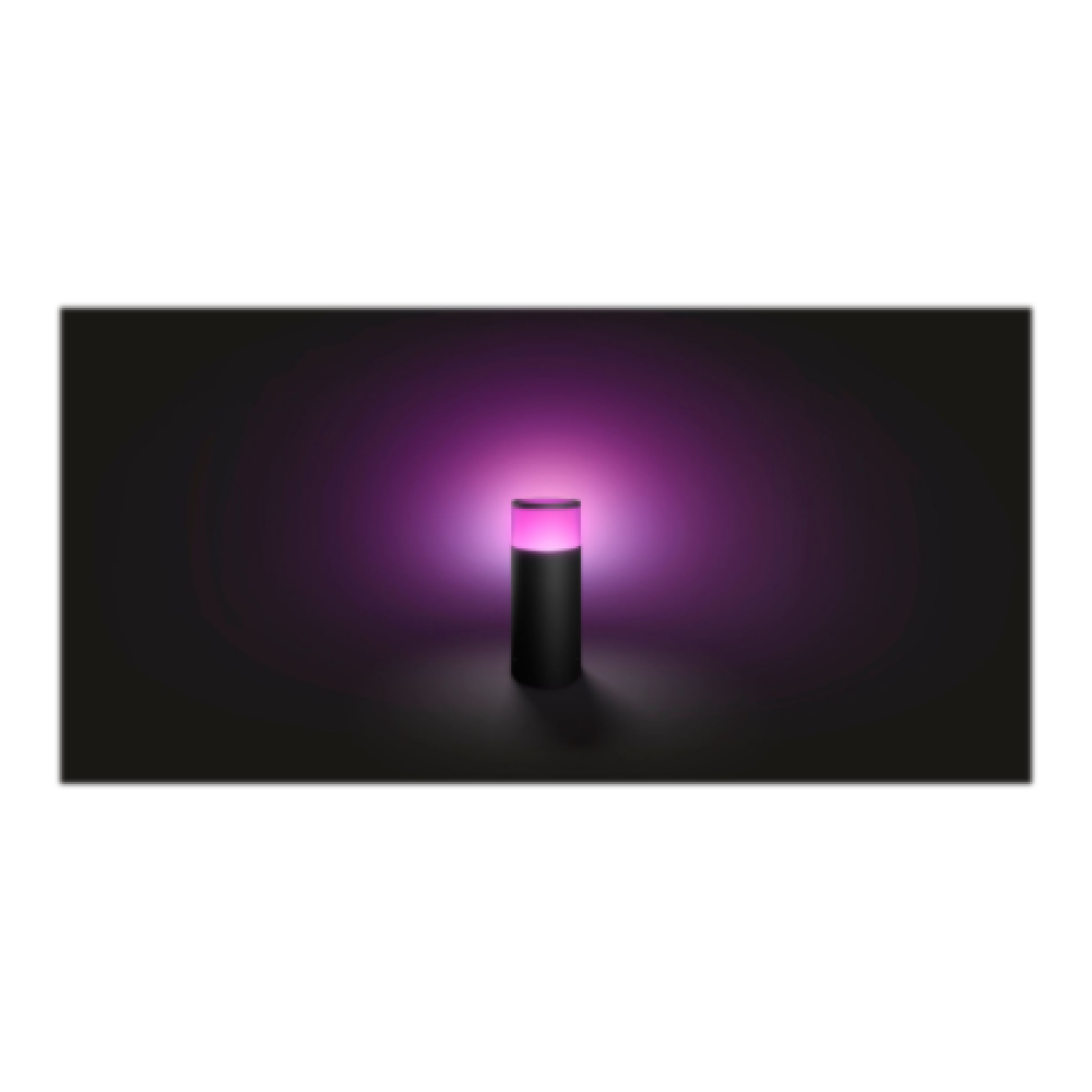 Philips Hue WCA Calla Outdoor Bollard, Black , 8 W , 2000-6500 Hue White Colour Ambiance