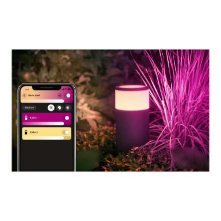 Philips Hue WCA Calla Outdoor Bollard, Black , 8 W , 2000-6500 Hue White Colour Ambiance
