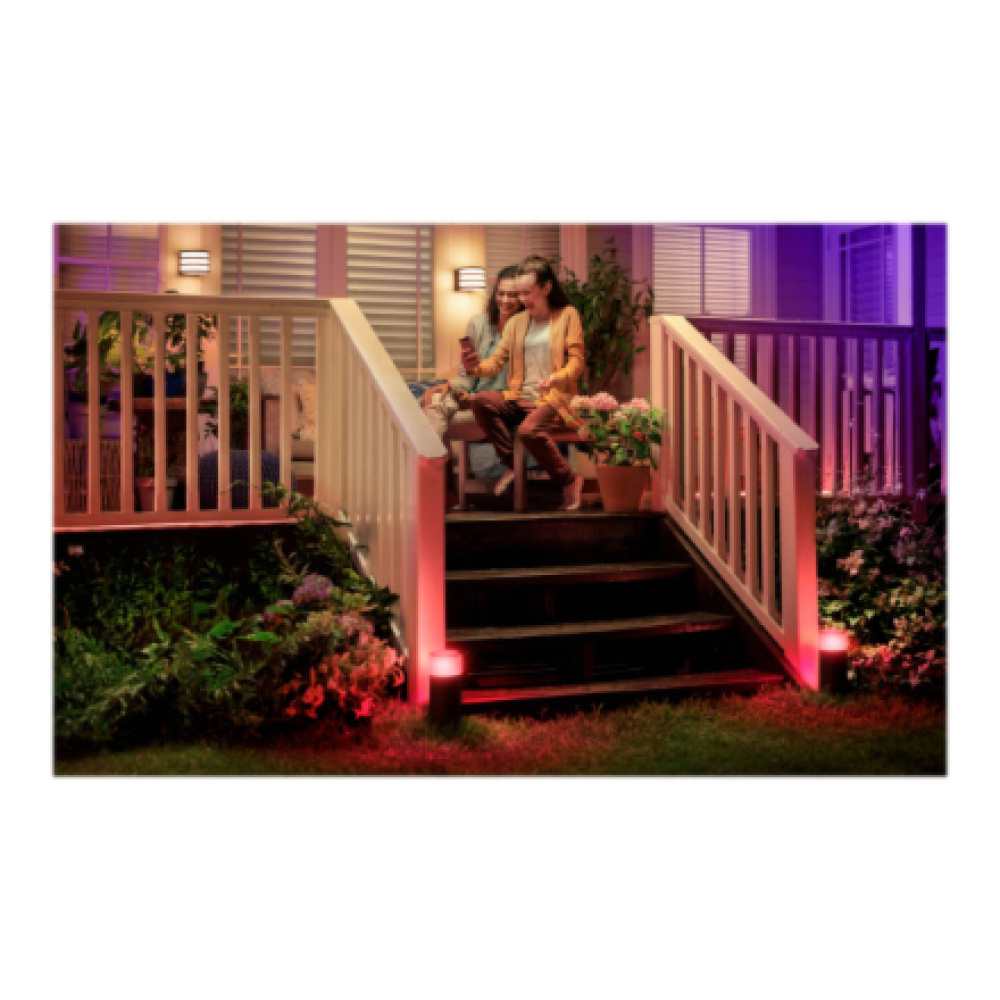 Philips Hue WCA Calla Outdoor Bollard, Black , 8 W , 2000-6500 Hue White Colour Ambiance