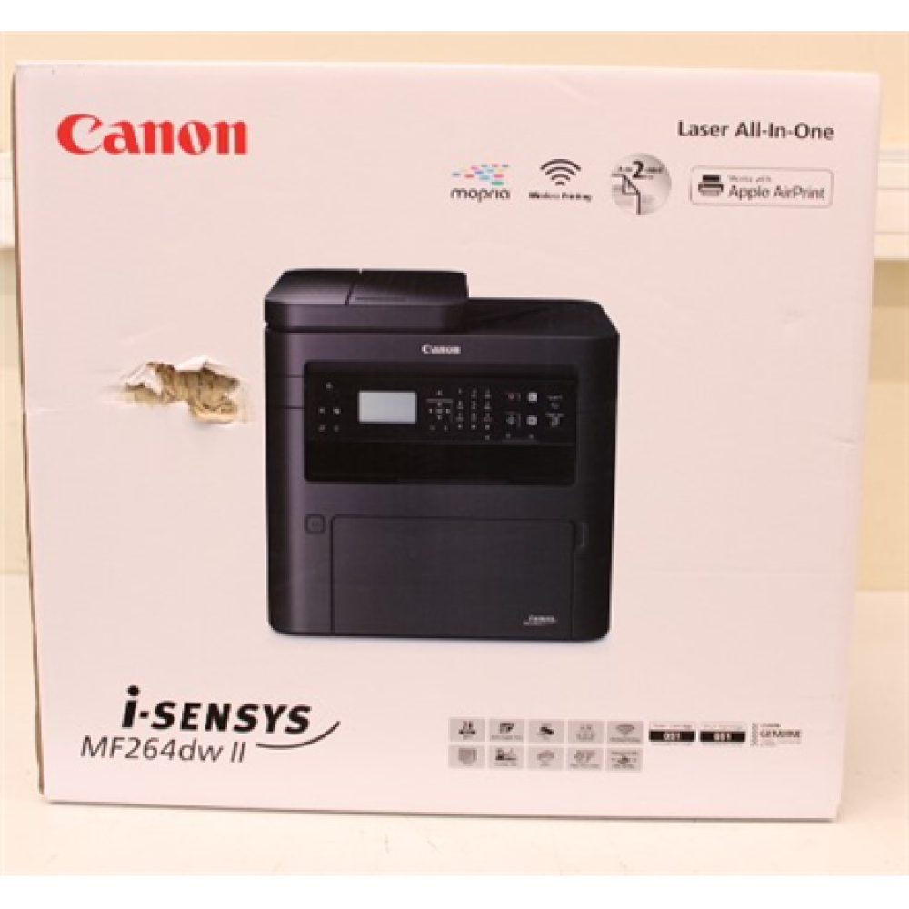 SALE OUT. Canon i-SENSYS MF264dw II 3-in-1 Mono Laser Printer , Canon i-SENSYS , MF264dw II , Laser , Mono , 3-in-1 , A4 , Wi-Fi , Black , DAMAGED PACKAGING