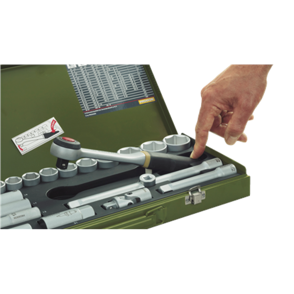 Proxxon , Socket and Ratchet Set, 3/8 , 65 pc(s)