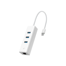 TP-LINK , UE330C , USB 3.0 Type-C to Gigabit Ethernet Network Adapter with 3-Port USB 3.0 Type-A Hub