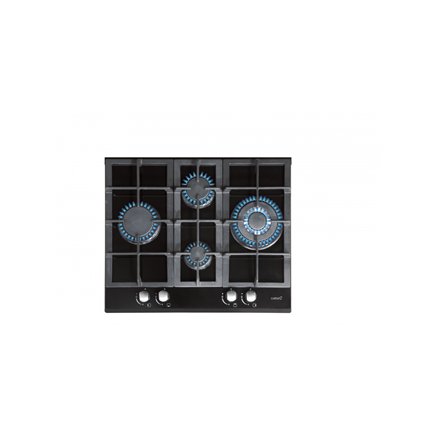 CATA , Hob , LCI 6031 B , Gas on glass , Number of burners/cooking zones 4 , Rotary knobs , Black
