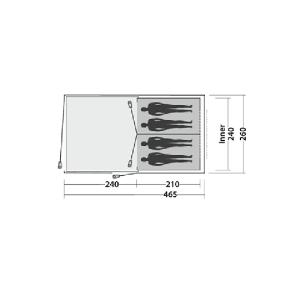 Easy Camp , Tent , Galaxy 400 , 4 person(s)