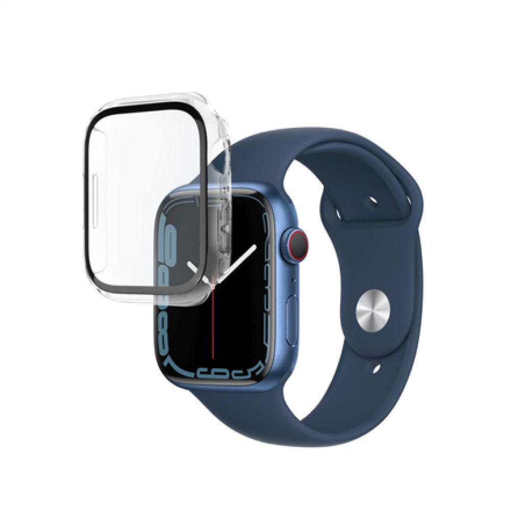 Fixed , Pure protective case with tempered glass for Apple Watch 46mm , Clear