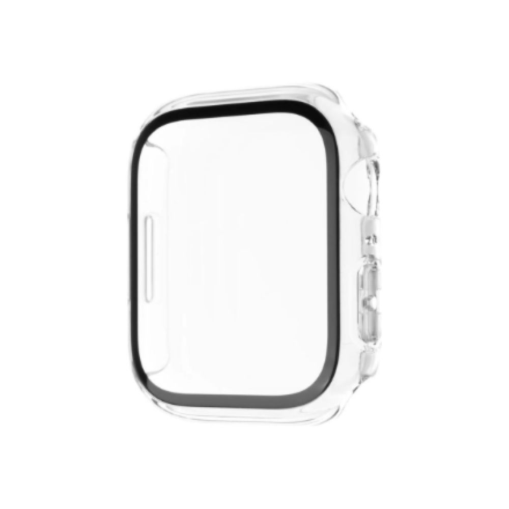 Fixed , Pure protective case with tempered glass for Apple Watch 46mm , Clear