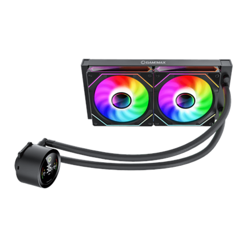 Gamemax CPU Liquid Cooler , ICEBURG 240 DIGITAL BK , Black