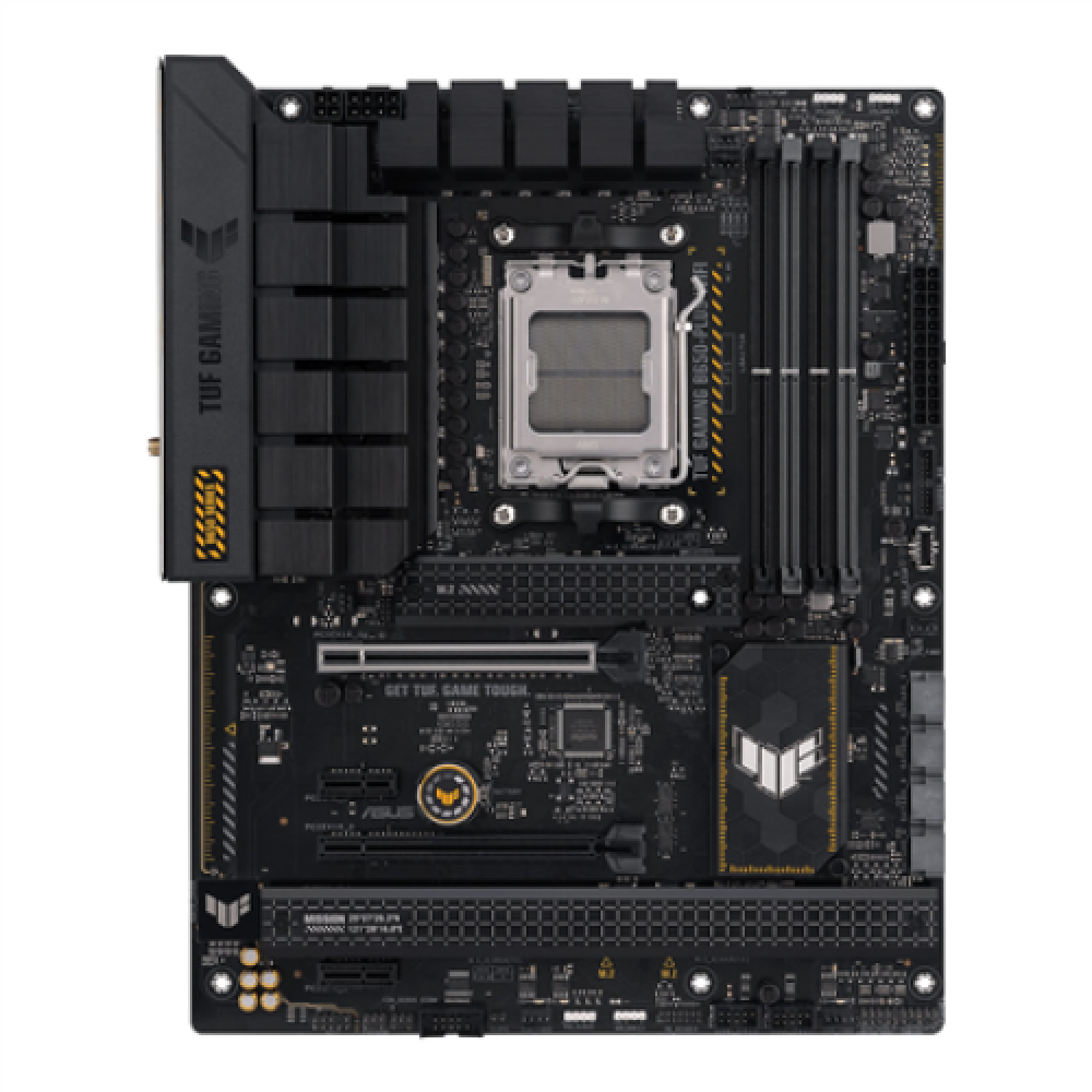 Asus , TUF GAMING B650-PLUS WIFI , Processor family AMD , Processor socket AM5 , DDR5 DIMM , Memory slots 4 , Supported hard disk drive interfaces SATA, M.2 , Number of SATA connectors 4 , Chipset AMD B650 , ATX