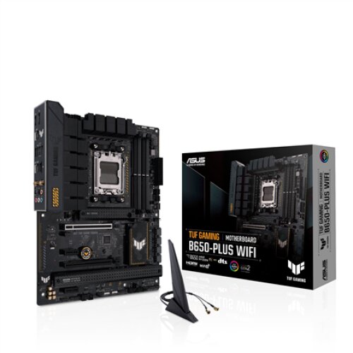 Asus , TUF GAMING B650-PLUS WIFI , Processor family AMD , Processor socket AM5 , DDR5 DIMM , Memory slots 4 , Supported hard disk drive interfaces SATA, M.2 , Number of SATA connectors 4 , Chipset AMD B650 , ATX