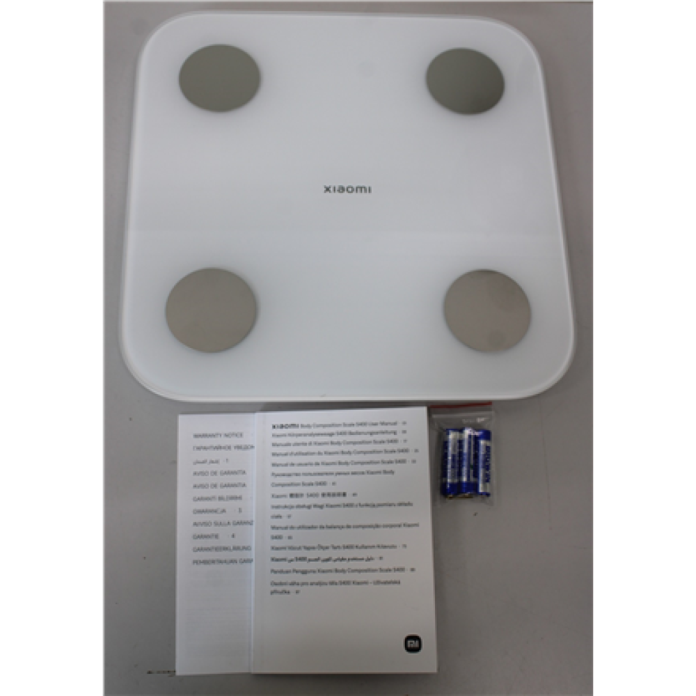 SALE OUT. Xiaomi , Body Composition Scale S400 , DAMAGED PACKAGING, USED, SCRATCHED ON BACK , Body fat analysis , Body Mass Index (BMI) measuring , Maximum weight (capacity) 150 kg , Warranty 24 month(s)
