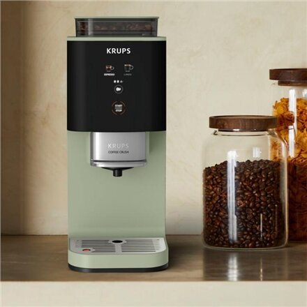 Krups Coffee Maker , SA401LE0 Crush , Pump pressure 15 bar , Automatic , Black/Green , 1370 W