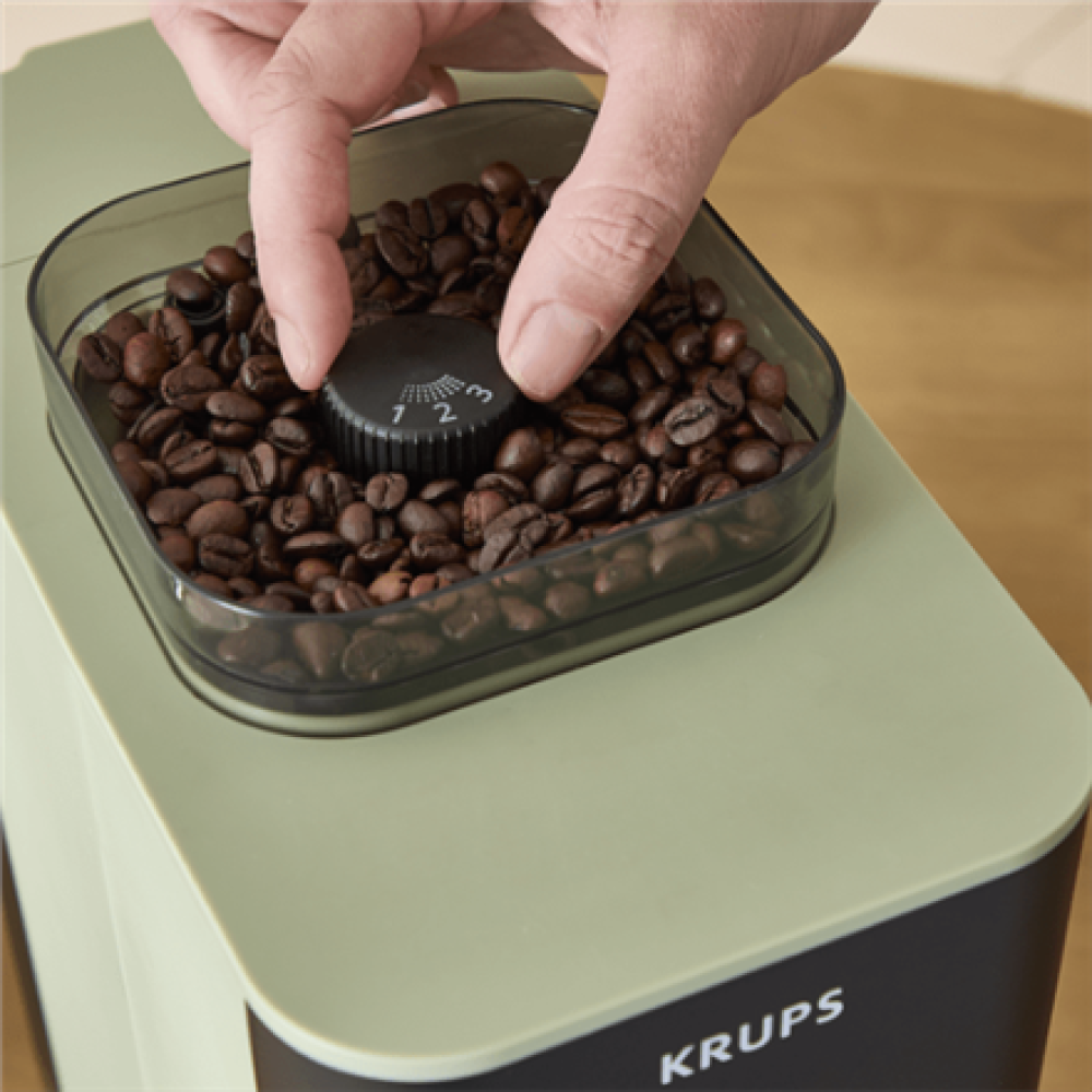 Krups Coffee Maker , SA401LE0 Crush , Pump pressure 15 bar , Automatic , Black/Green , 1370 W