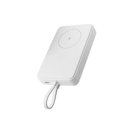 Xiaomi 33W Magnetic Power Bank 10000mAh (Integrated Cable) , 10000 mAh , White