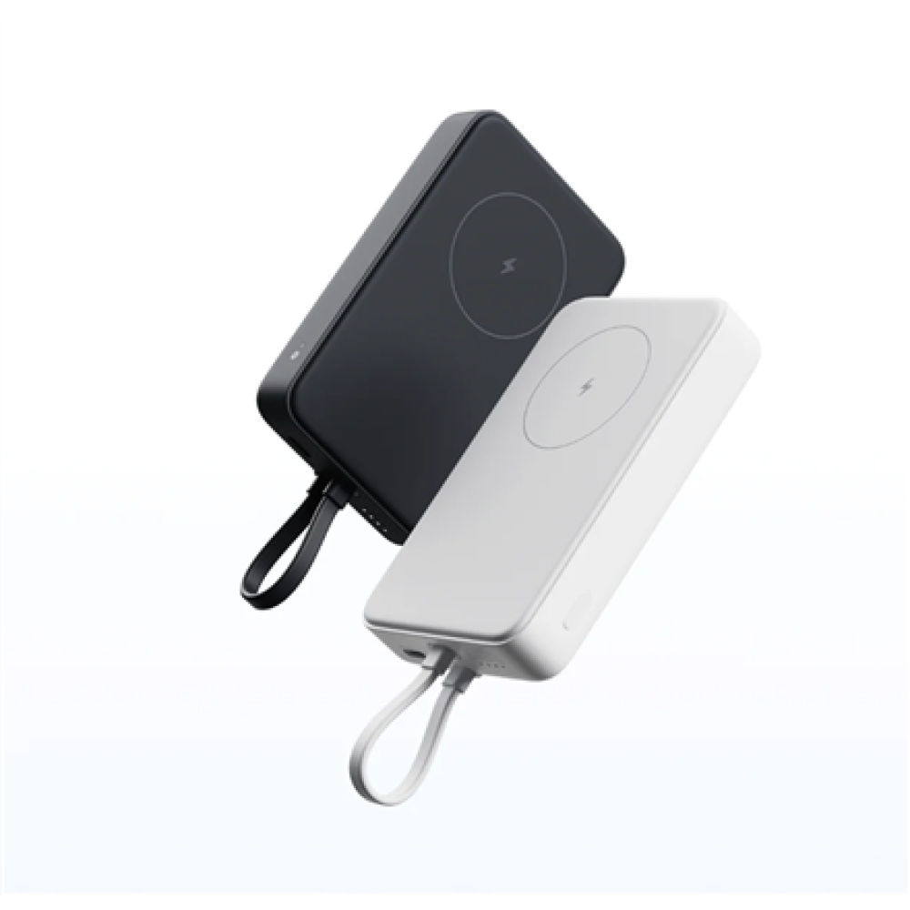 Xiaomi 33W Magnetic Power Bank 10000mAh (Integrated Cable) , 10000 mAh , White