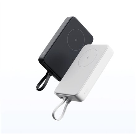 Xiaomi 33W Magnetic Power Bank 10000mAh (Integrated Cable) , 10000 mAh , White