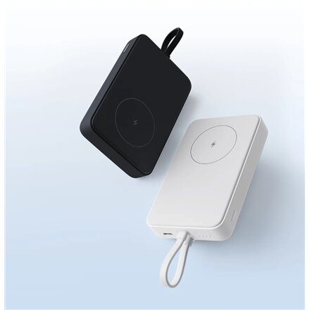 Xiaomi 33W Magnetic Power Bank 10000mAh (Integrated Cable) , 10000 mAh , White