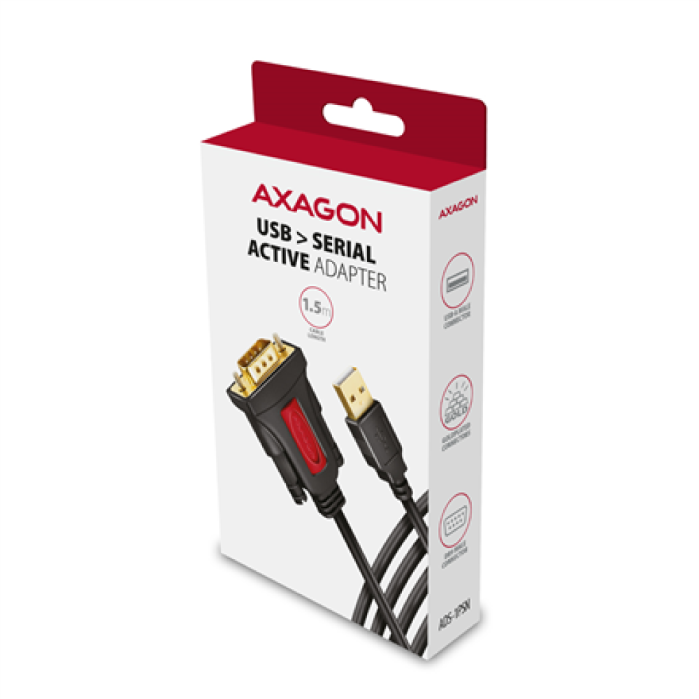 AXAGON USB - SERIAL Active Adapter , ADS-1PSN